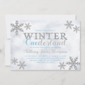 Invitation Hiver ONE derland 1er anniversaire fête (Devant)