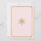 Invitation Hiver ONE derland 1er anniversaire Fête Pink Gold (Dos)