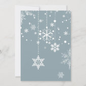 Invitation Hiver ONE derland 1er anniversaire Neige Forêt d'h (Dos)