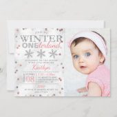 Invitation Hiver ONE derland 1er anniversaire Photo (Devant)