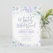 Invitation Hiver ONE derland 1er anniversaire Silver Lilac Pu (Debout devant)
