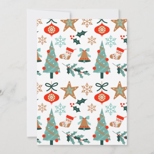 Invitation Hiver ONE derland Bleu Noël fête d'anniversaire (Dos)