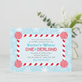 Invitation Hiver ONE derland Bleu Sucre de canne rouge Annive (Debout devant)