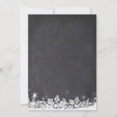 Invitation Hiver ONE derland Chalkboard Baby First Birthday (Dos)