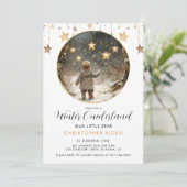 Invitation Hiver ONE derland Garçon 1er anniversaire (Debout devant)