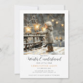 Invitation Hiver ONE derland Garçon 1er anniversaire (Devant)