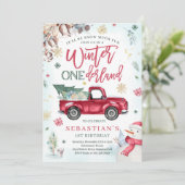 Invitation Hiver ONE derland Marine Hiver Camion Snowman Part (Debout devant)