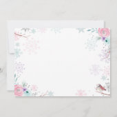 Invitation Hiver ONE derland rose argent fleuri 1er anniversa (Dos)