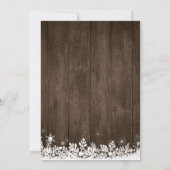 Invitation Hiver ONE derland Rustique Floral Baby 1er anniver (Dos)