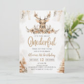 Invitation Hiver Onederer Noël Anniversaire (Debout devant)