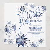 Invitation Hiver Onederland 1er anniversaire (Devant / Derrière)