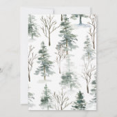 Invitation Hiver Onederland 1er anniversaire Animal Woodland (Dos)