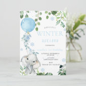Invitation Hiver Onederland 1er Anniversaire douche Invitatio (Debout devant)