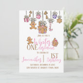 Invitation Hiver onederland 1er anniversaire fête hiver (Debout devant)