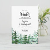 Invitation Hiver Onederland 1er anniversaire Forêt des bois (Debout devant)