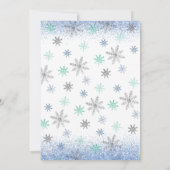 Invitation Hiver Onederland 1er anniversaire Snowflakes Hiver (Dos)