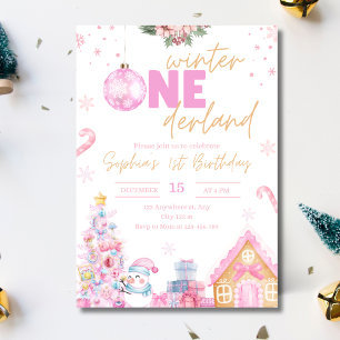 Invitation Hiver Onederland Anniversaire Invitation, Noël