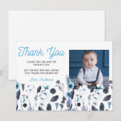 Invitation Hiver Onederland Anniversaire Merci Favoriser Cart (Devant / Derrière)