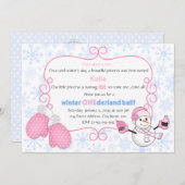 Invitation Hiver Onederland Ball Anniversaire (Devant / Derrière)