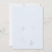 Invitation Hiver Onederland Blue Polar Bear Garçon 1er annive (Dos)