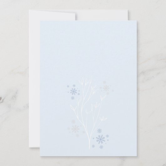 Invitation Hiver Onederland Blue Polar Bear Garçon 1er annive (Dos)