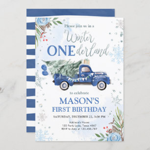 Invitation Hiver Onederland Blue Truck Premier anniversaire