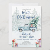 Invitation Hiver Onederland Blue Truck Premier anniversaire (Devant)