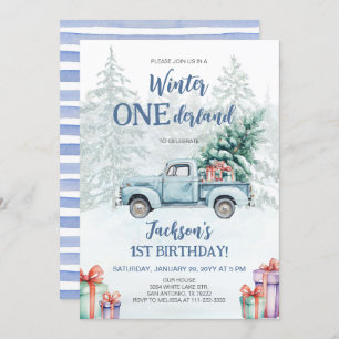 Invitation Hiver Onederland Blue Truck Premier anniversaire
