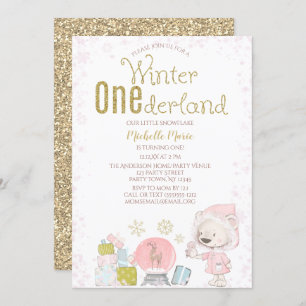 Invitation Hiver Onederland Bois 1er anniversaire