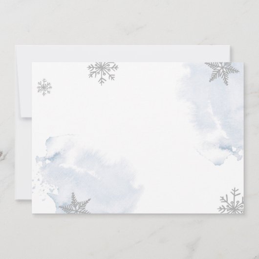 Invitation Hiver Onederland Boy Blue Hiver 1er anniversaire (Dos)