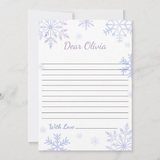 Invitation Hiver Onederland First Birday Time Capsule Card (Devant)