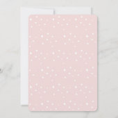 Invitation Hiver Onederland Flocon de neige rose 1er annivers (Dos)