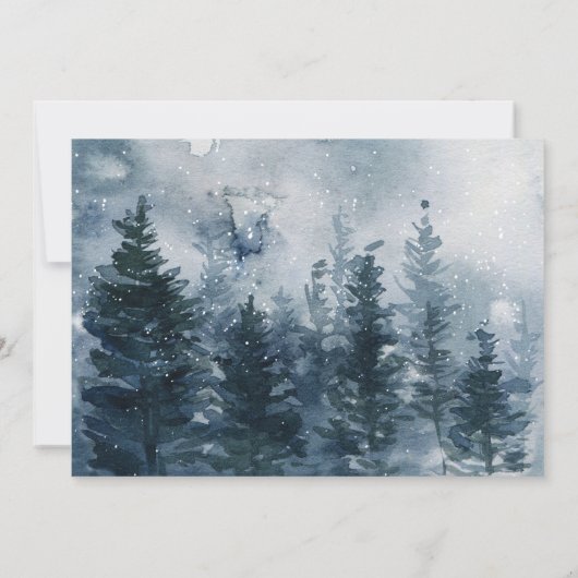 Invitation Hiver Onederland Forêt forestière 1er anniversaire (Dos)