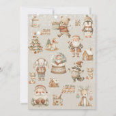 Invitation Hiver Onederland Maisons de Noël Anniversaire (Dos)