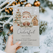 Invitation Hiver Onederland Maisons de Noël Anniversaire