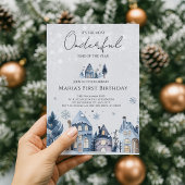 Invitation Hiver Onederland Maisons de Noël Anniversaire
