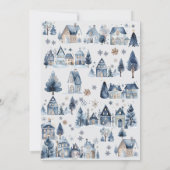 Invitation Hiver Onederland Maisons de Noël Anniversaire (Dos)