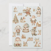 Invitation Hiver Onederland Maisons de Noël Anniversaire (Dos)