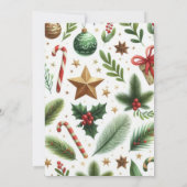 Invitation Hiver Onederland Mignonne Animaux d'hiver 1er anni (Dos)