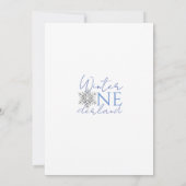 Invitation Hiver ONEderland | Minimaliste Garçon 1er annivers (Dos)