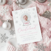Invitation Hiver ONEderland Neige Globe Premier anniversaire