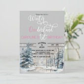 Invitation Hiver Onederland Noël 1er anniversaire garçon (Debout devant)