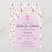 Invitation Hiver OneDerland Nutcracker 1er Anniversaire Photo (Devant / Derrière)