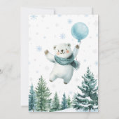 Invitation Hiver Onederland Ours polaire 1er anniversaire (Dos)