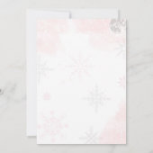 Invitation Hiver Onederland Ours rose Polaire Anniversaire (Dos)