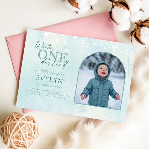 Invitation Hiver ONEderland Photo d'arche Premier anniversair