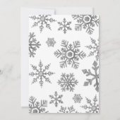 Invitation Hiver Onederland Pink Silver Snowflake Anniversair (Dos)