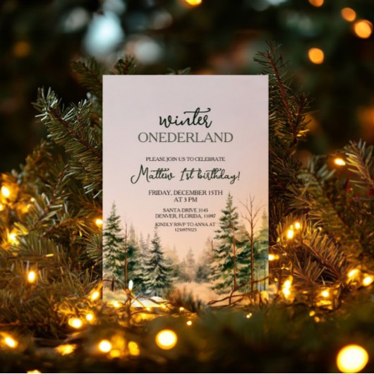 Invitation Hiver Onederland Premier anniversaire