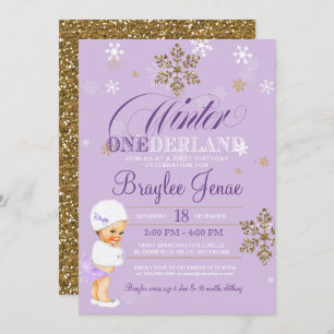 Invitation Hiver Onederland Premier anniversaire Blonde Baby 