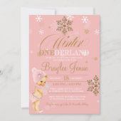 Invitation Hiver Onederland Premier anniversaire Blonde Baby  (Devant)